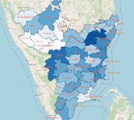 Trees Enabled – FY 2024–25 | Project Districts Heat Map