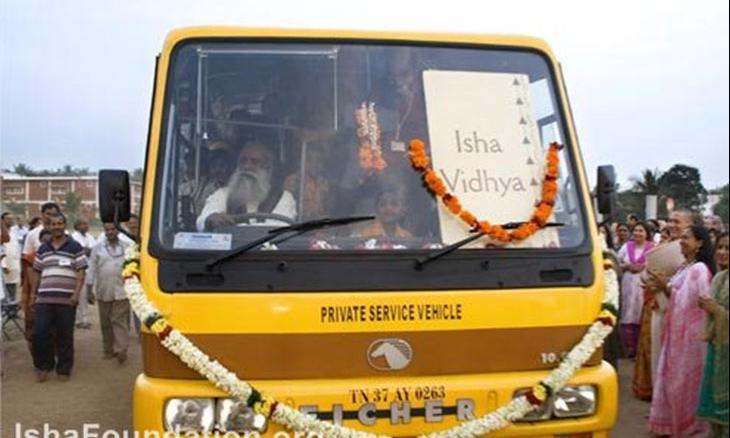 Isha Vidhya School Bus Inaugurated